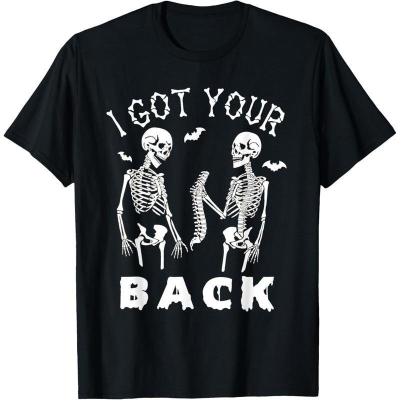 I Got Your Back Funny Skeleton Skull Tee Sarcastic Halloween T-Shirt made in usa