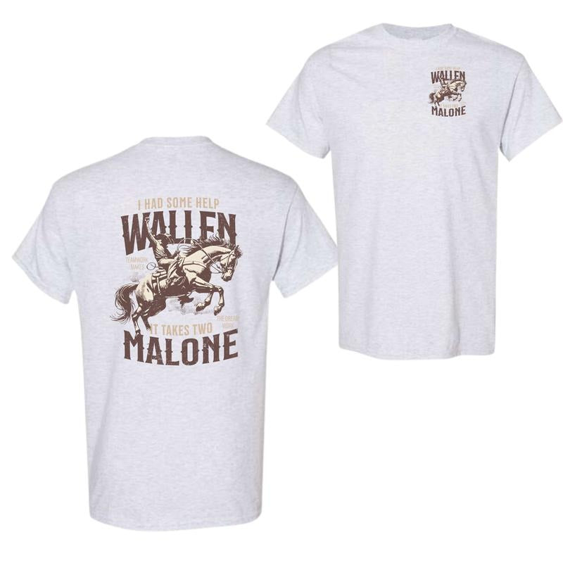I Had Some Help Wallen And Malone Shirt Country, Dynamic Print Tee, Full Color, Full Size Classic Cotton Hoodie, Sweatshirt