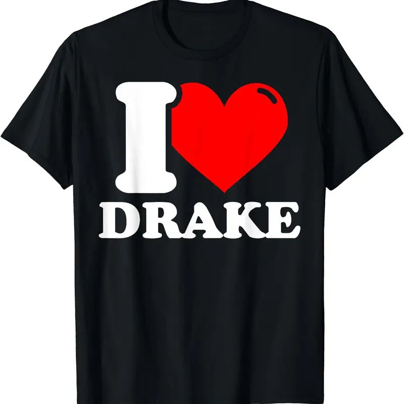 I Heart Drake Shirt, I love Drake T-Shirt | Unisex Cotton Tee, Size S-5XL Hoodie, Sweatshirt | DripVista.com