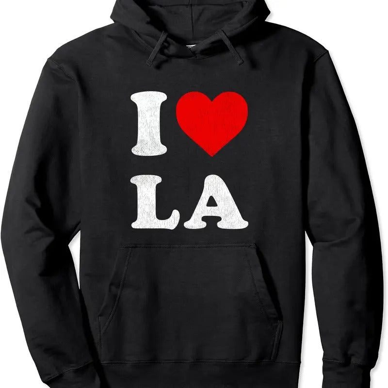 I Heart LA Souvenir I Love Los Angeles Hoodie | Unisex Hooded Sweatshirt T-Shirts | DripVista.com