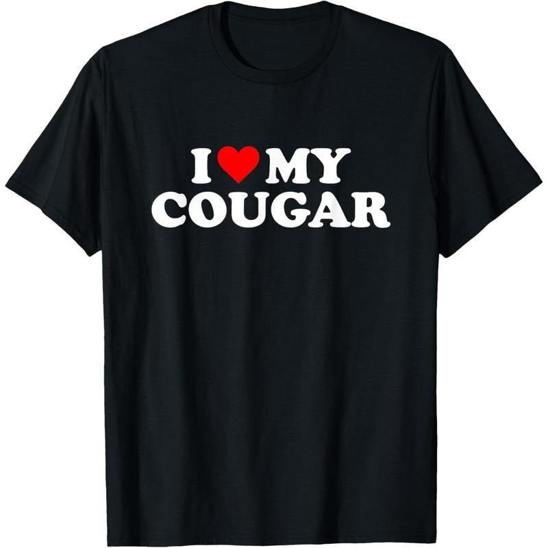 I Heart My Cougar T-Shirt made in usa Hoodie, Sweatshirt | DripVista.com
