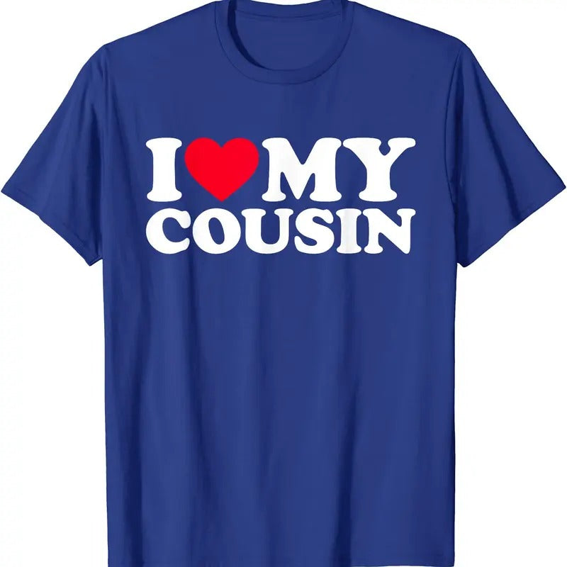 I Heart My Cousin Shirt, I Love My Cousin T-Shirt | Unisex Cotton Tee, Size S-5XL Hoodie, Sweatshirt | DripVista.com