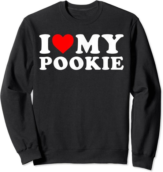 I Heart My Pookie Funny Shirt, I Love My Pookie Unisex Crewneck Sweatshirt