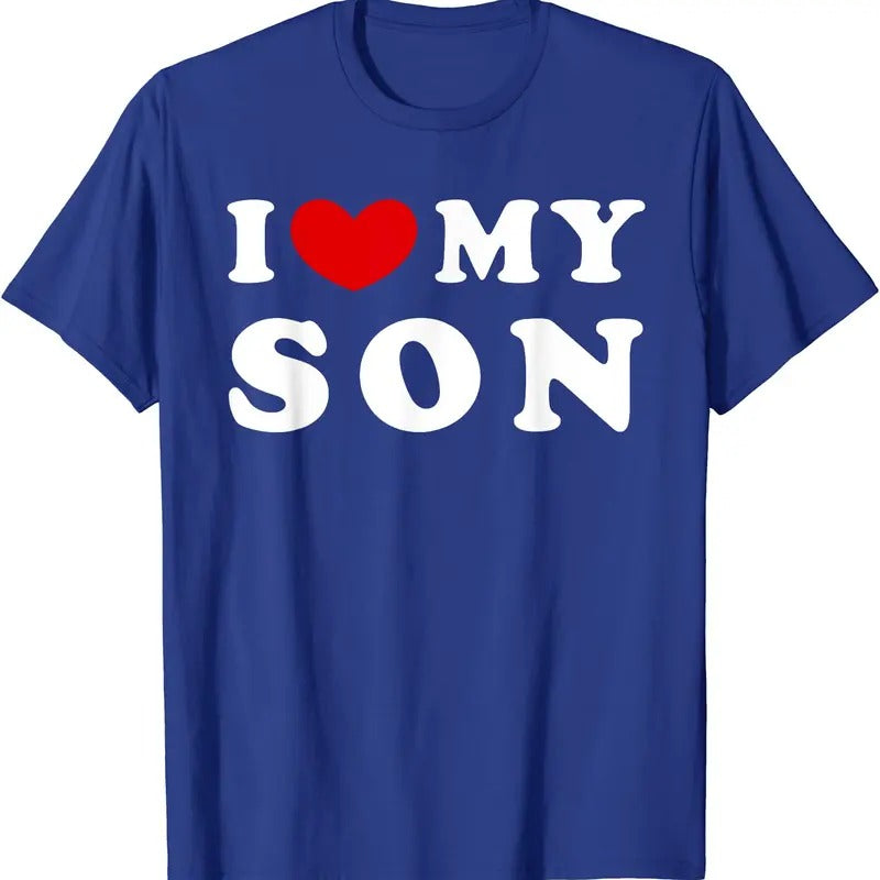 I Heart My Son Shirt, I Love My Son T-Shirt | Unisex Cotton Tee, Size S-5XL Hoodie, Sweatshirt | DripVista.com