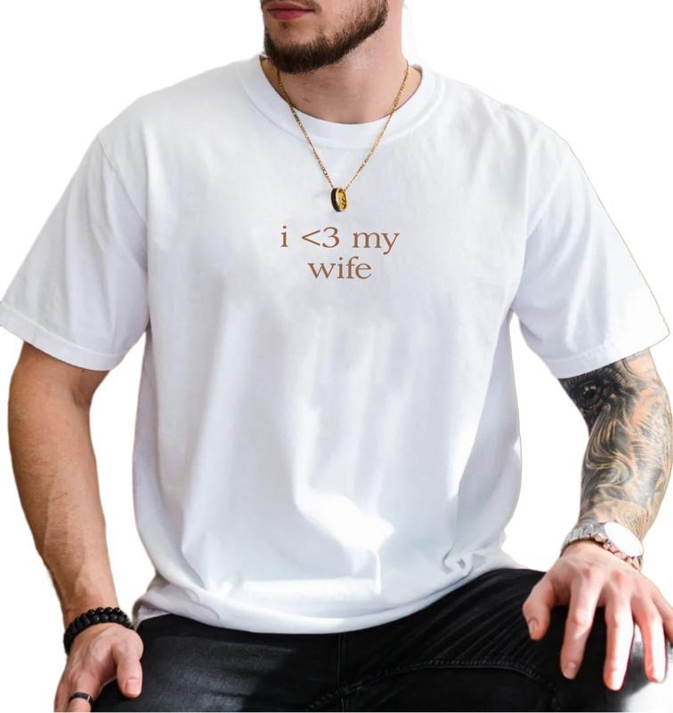 I Heart My Wife T Shirt, Funny Husband Shirt, Cute Husband Gift Tee, Valentine's Day Gift For Husband, Unisex Short...