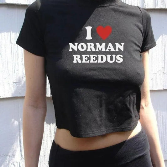 I Heart Norman Reedus | Movie TV Actor | I heart | I love | 90s Aesthetic | Grunge Clothing, I Love Top Tee Shirt, Trendy Tee, Trendy t-shirt, , Gift For Him, Gift For Her, Menswear Cotton Classic Casual Basic Short Sleeve