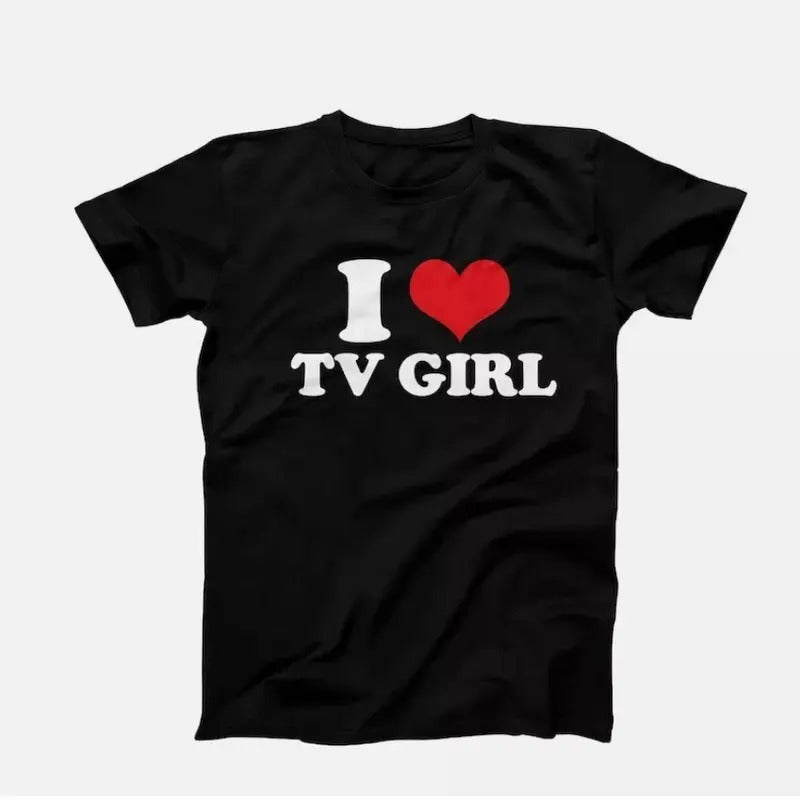 I Heart Tv Girl T-Shirt, I Love TV Girl T Shirt, Tv Girl Artist Shirt Top Womenswear Hoodie, Sweatshirt | DripVista.com