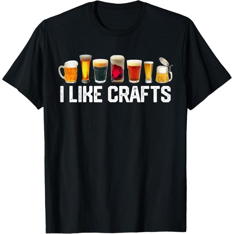 I LIKE CRAFTS Craft Beer Microbrew Hops Funny Gift Dad Men T-Shirt made in us Hoodie, Sweatshirt | DripVista.com