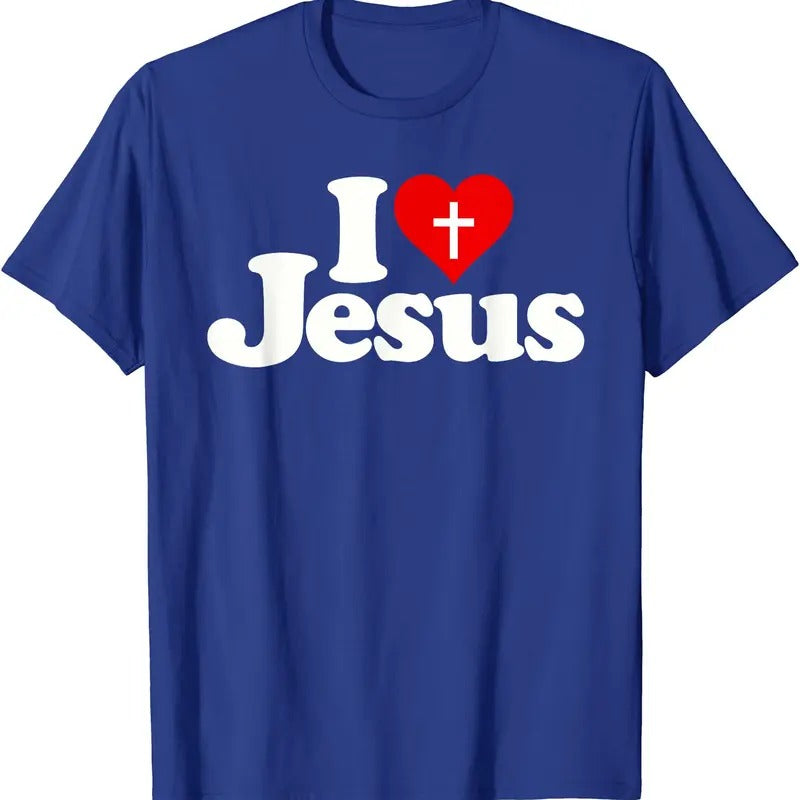 I LOVE JESUS T-Shirt | Unisex Cotton Tee, Size S-5XL Hoodie, Sweatshirt | DripVista.com