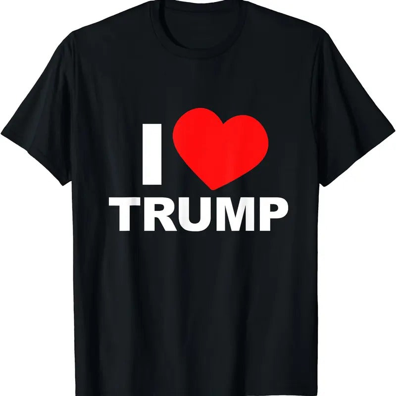 I LOVE TRUMP, Support Trump POTUS T-Shirt | Unisex Cotton Tee, Size S-5XL Hoodie, Sweatshirt | DripVista.com