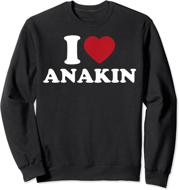 I Love Anakin Shirt, I Heart Anakin Unisex Crewneck Sweatshirt Hoodie | DripVista.com