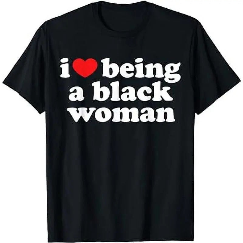 I Love Being Black Woman Shirt, I Heart Being Black Woman T-Shirt, For Men, For Women Hoodie, Sweatshirt | DripVista.com