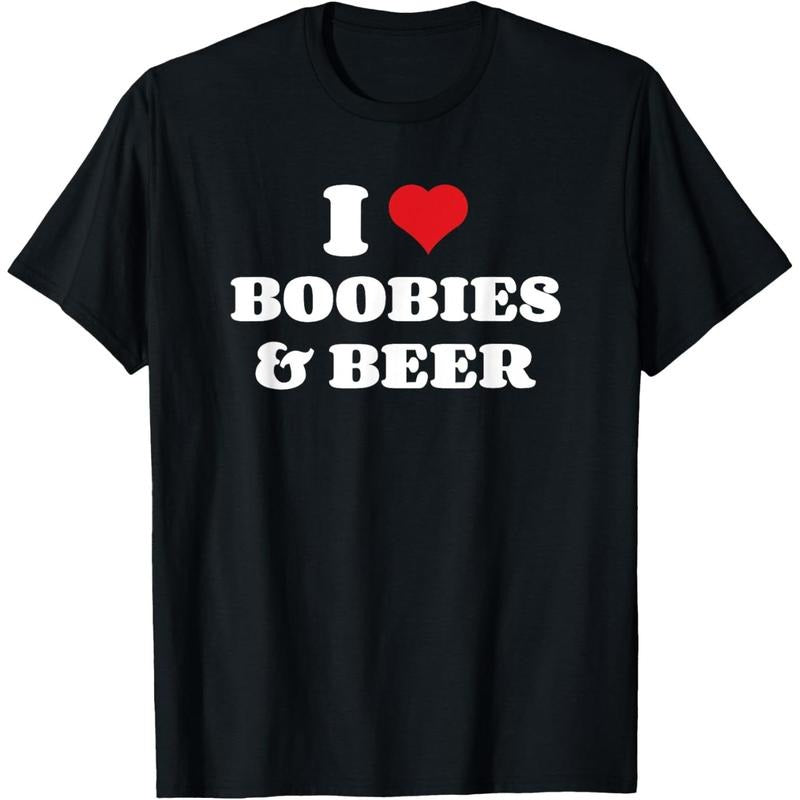 I Love Boobies And Beer Funny Humorous T-Shirt  made in us Hoodie, Sweatshirt | DripVista.com