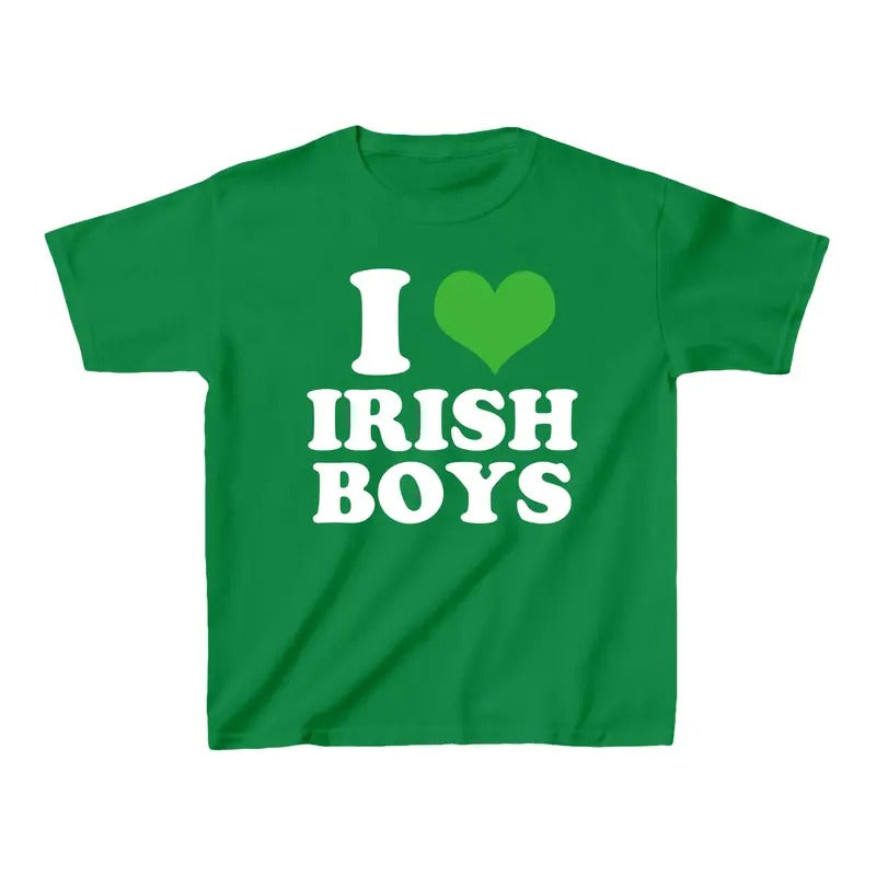 I Love Irish Boys Baby T-Shirt, 100% Cotton Made In USA Hoodie, Sweatshirt | DripVista.com