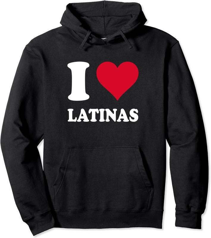 I Love Latinas Pullover Hoodie | Unisex Hooded Sweatshirtstyle{n002}2 T-Shirts, Sweatshirt | DripVista.com