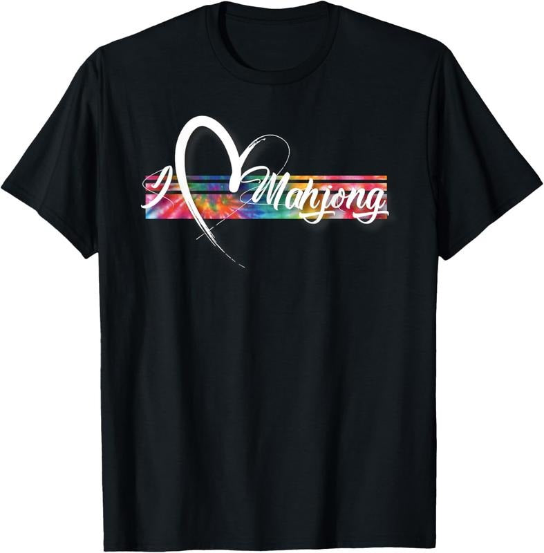 I Love Mahjong Tie Dye Cool Vintage Inspired T-Shirt Hoodie, Sweatshirt | DripVista.com