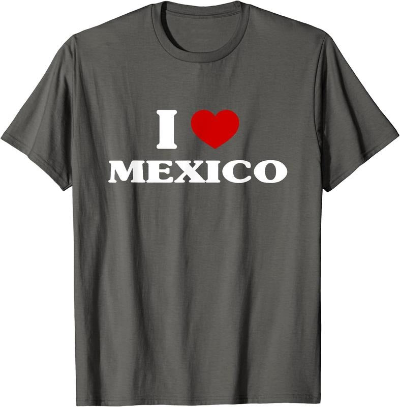 I Love Mexico T-Shirt | Unisex Cotton Tee, Size S-5XL Hoodie, Sweatshirt | DripVista.com