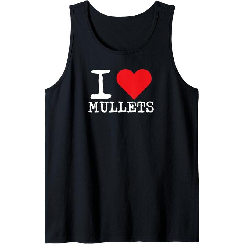 I Love Mullets I Heart Mullets Funny Redneck Mullet Tank Top Made in USA T-Shirts, Hoodie, Sweatshirt | DripVista.com