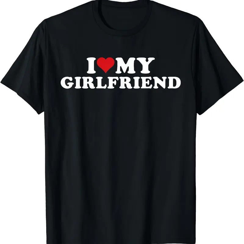 I Love My Hot Girlfriend I Heart My Hot Girlfriend GF T-Shirt, Unisex Cotton Tee Gifts Hoodie, Sweatshirt | DripVista.com