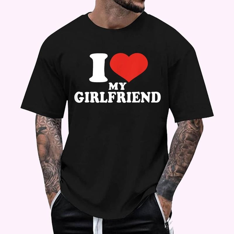 I Love My Hot Girlfriend I Heart My Hot Girlfriend Graphic design T-Shirt , Unisex Cotton 100%, Top Menswear Hoodie,...