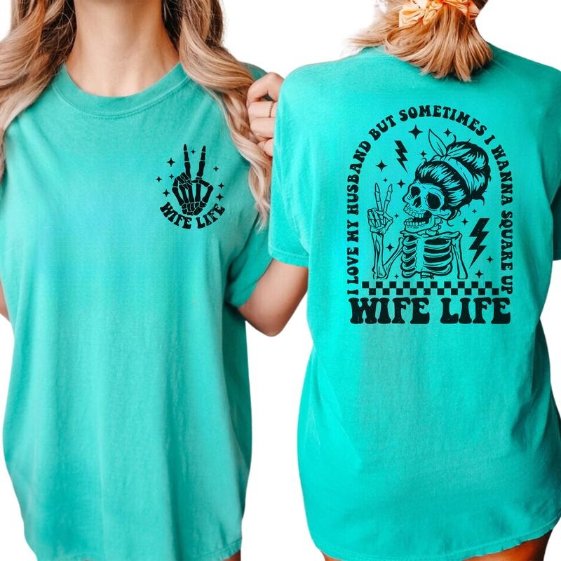 I Love My Husband But Sometimes I Wanna Square Up Shirt, Funny Women Graphic Tee, Sarcatic Wife Life Unhinged Shirt, Adult Humor Wife T-shirt, Wifey Funny Shirts, Women's Tops, Womenswear, Cotton Fabric Relaxed Fit Chic Style