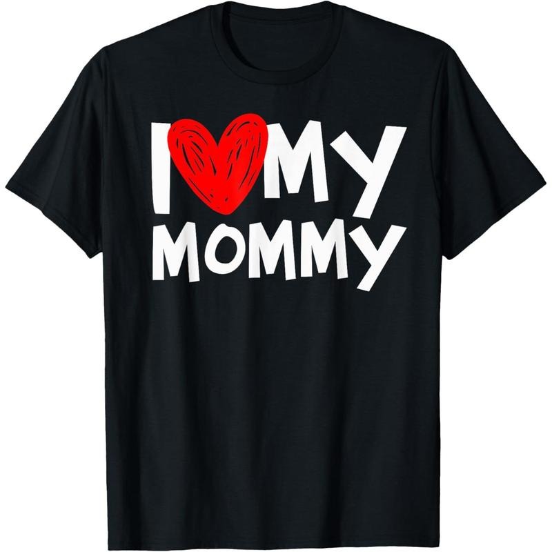I Love My Mommy Shirt I Heart My Mom Tshirt T-Shirt made in usa Hoodie, Sweatshirt | DripVista.com