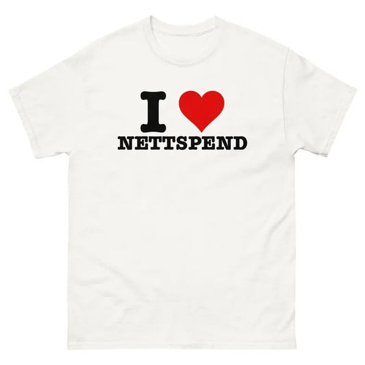 I Love NETTSPEND Funny T-Shirt I Heart nettspend Graphic T Shirt, Gift For Him, Gift For Her, Menswear Cotton Classic Casual Basic Short Sleeve