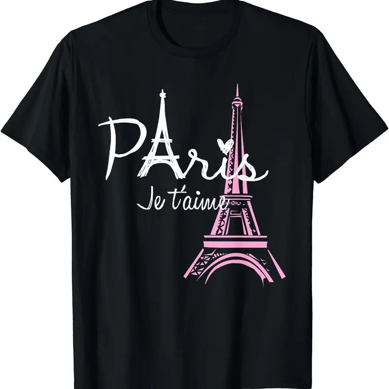 I Love Paris Eiffel Tower France French Souvenir T-Shirt | Unisex Cotton Tee Gifts Hoodie, Sweatshirt | DripVista.com