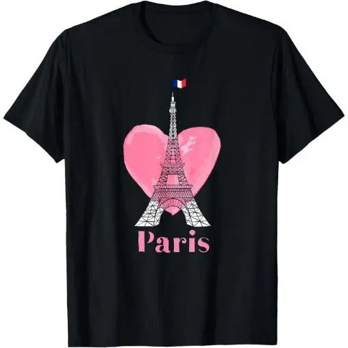 I Love Paris Eiffel Tower France Gift T-Shirt Made in USA Hoodie, Sweatshirt | DripVista.com