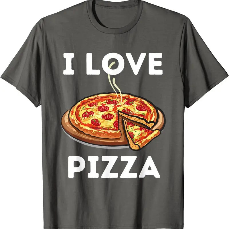 I Love Pizza - Food Lover Foodie T-Shirt | Unisex Cotton Tee, Size S-5XL Hoodie, Sweatshirt | DripVista.com