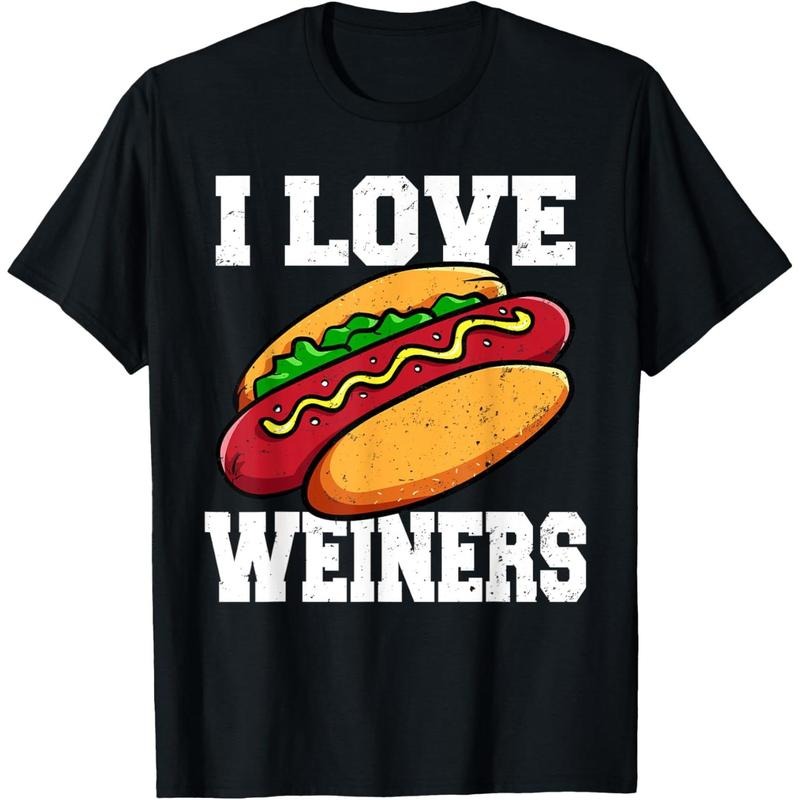 I Love Weiners Hotdog Camping Funny Graphic T-Shirt made in usa Hoodie, Sweatshirt | DripVista.com