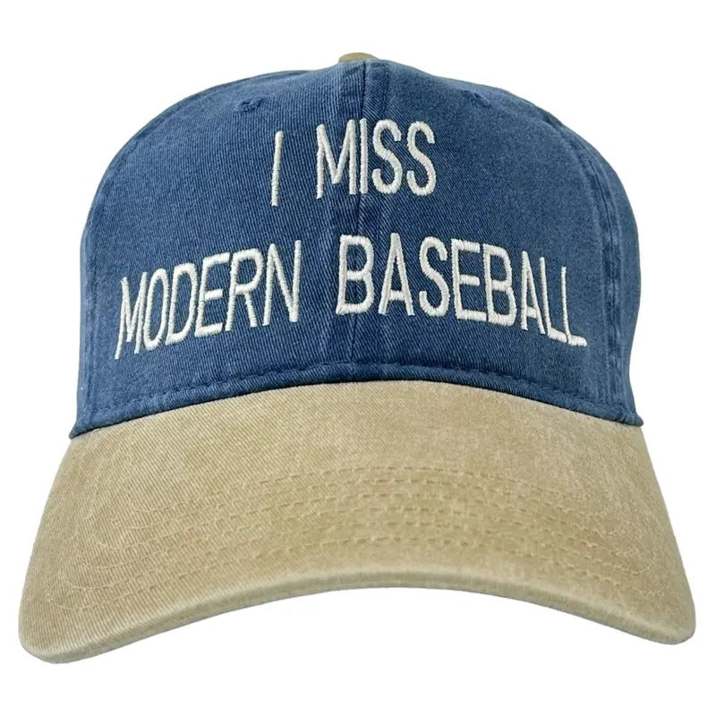 I Miss Modern Baseball Strapback Dad Hat Custom Embroidered T-Shirts, Hoodie, Sweatshirt | DripVista.com