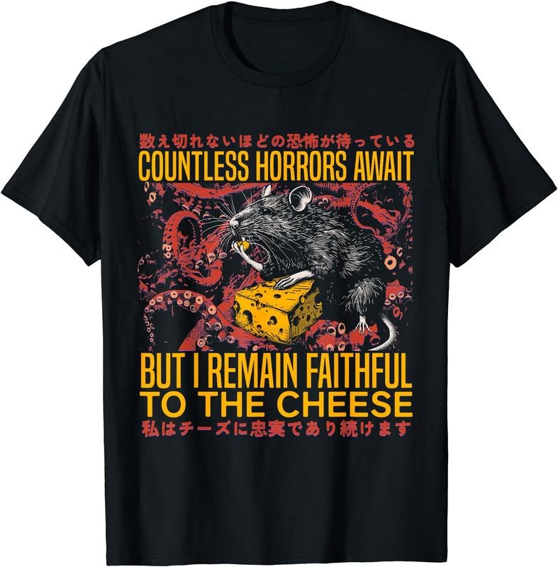 I Remain Faithful To The Cheese Vintage Japanese Rat Lover T-Shirt Hoodie, Sweatshirt | DripVista.com