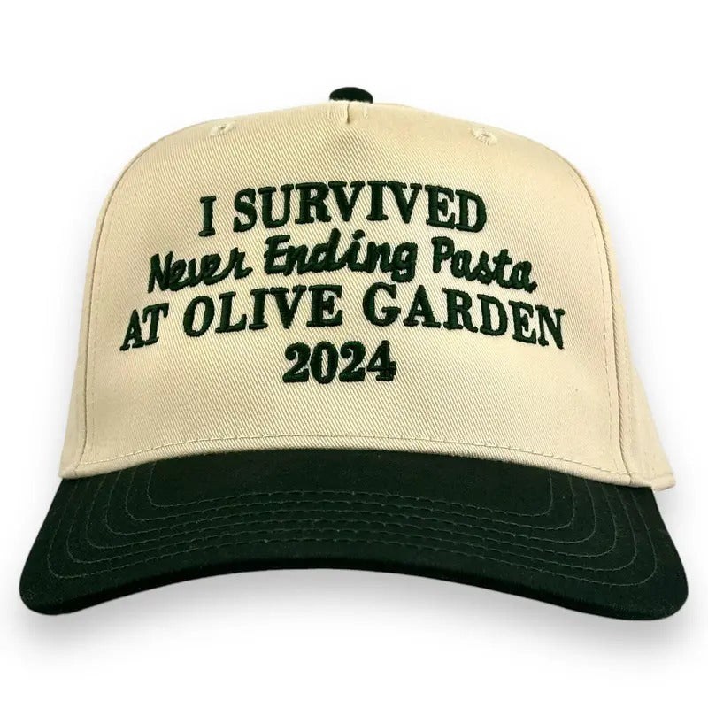 I SURVIVED NEVER ENDING PASTA HAT CUSTOM EMBROIDERY T-Shirts, Hoodie, Sweatshirt | DripVista.com