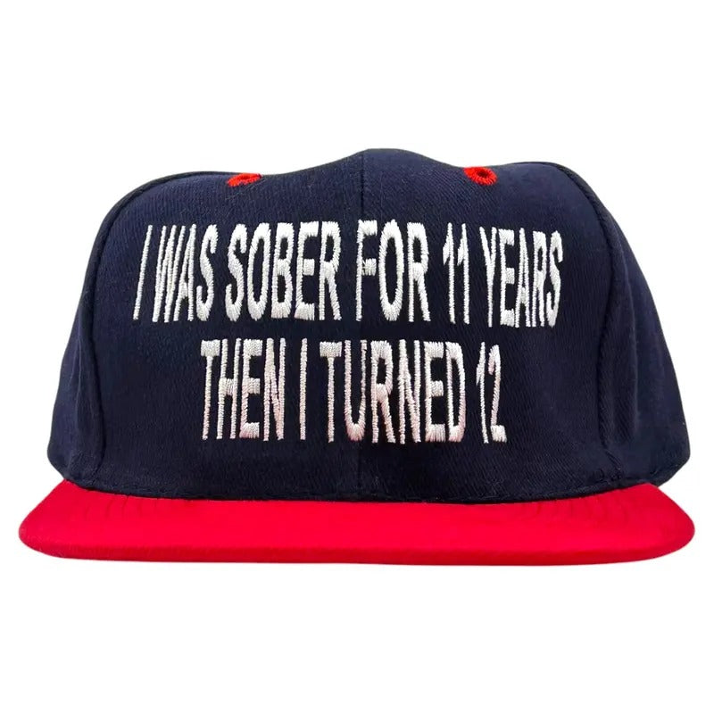 I Was Sober For 11 Years Then I Turned 12 Hat Custom Embroidered T-Shirts, Hoodie, Sweatshirt | DripVista.com