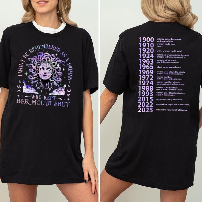 I Won't Be Remembered As A Woman Who Kept Her Mouth Shut Shirt, Medusa Feminist Shirt, Girl Power Tshirt, Womens Rights Shirt