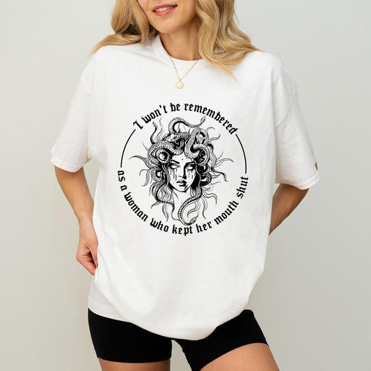 I Won't Be Remembered As a Woman Who Kept Her Mouth Shut T-Shirt, Strong Mom Sweater, Retro Feminist Unisex Crewneck, Anti Patriarchy Shirt