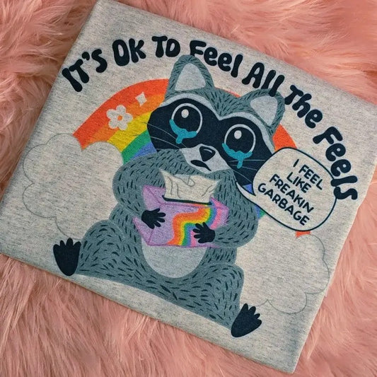 I feel like garbage funny raccoon Graphic Tee