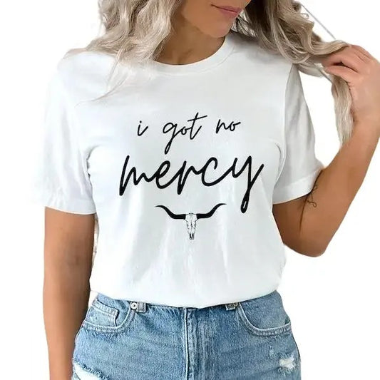 I got no mercy Shirt, Cowgirl T-shirt, Western Sweatshirt, Girl Sweatshirt, Cowgirls dont cry tee, Country Music shirt Top Womenswear