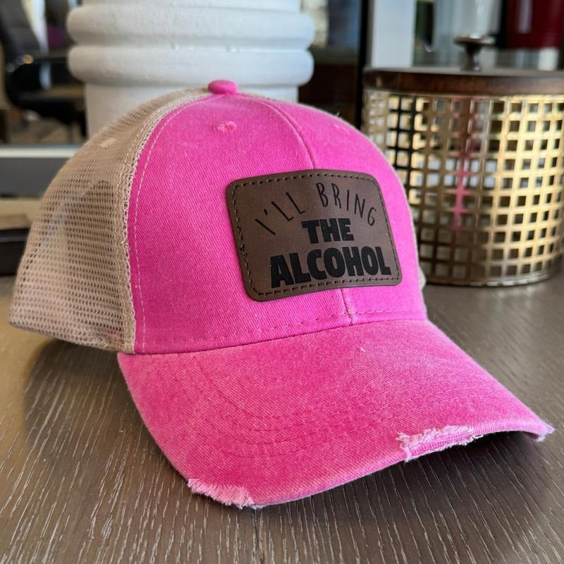 I'll Bring The Alcohol Patch Hat, Unisex, Adams' Cool Mesh Lining, High Quality Embroidery T-Shirts, Hoodie, Sweatshirt