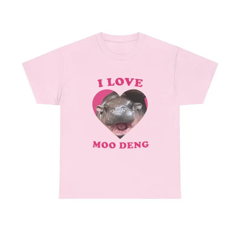 I love moo deng shirt, Funny Gifts Menswear Top Shortsleeve Underwear Tshirt Streetwear Hoodie, Sweatshirt | DripVista.com