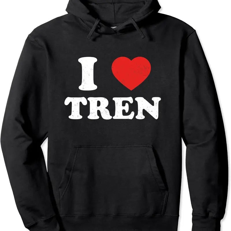 I love tren workout bodybuilder tren Hoodie | Unisex Hooded Sweatshirt T-Shirts | DripVista.com