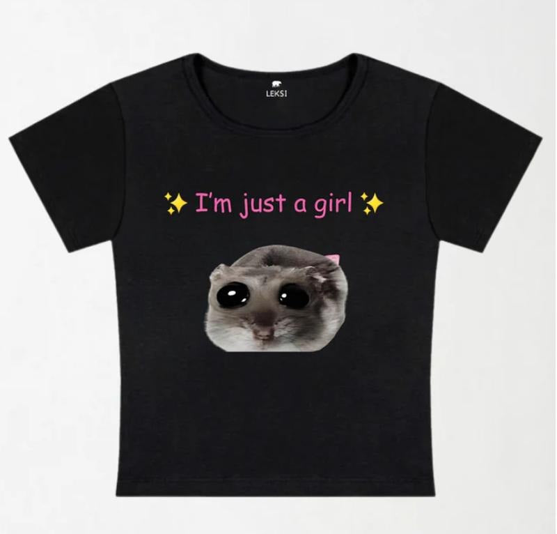 I'm A Girl Y2K Baby Tee 90s Baby Tee, Graphic Shirt Crop-graphic baby tee  - Womenswear Hoodie, Sweatshirt | DripVista.com