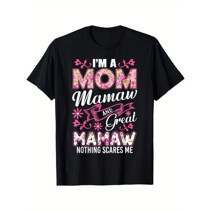 I'm A Mom Mamaw And A Great Mamaw Nothing Scares Me T-Shirt made in usa Hoodie, Sweatshirt | DripVista.com