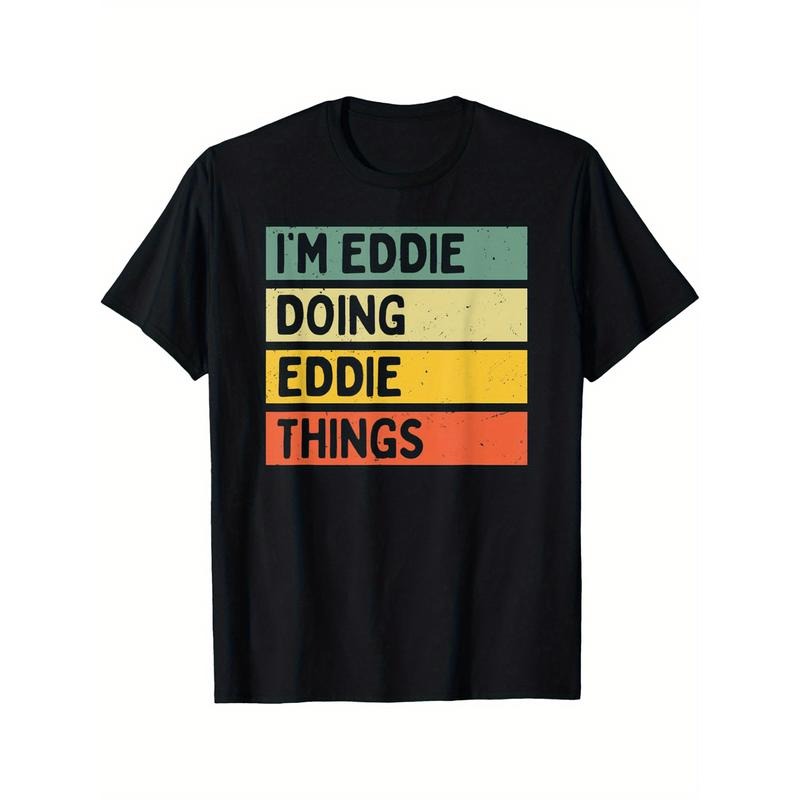 I'm Doing Things Funny Personalized Quote T-Shirt Selected pure cotton interesting design DIY short sleeve t-shirt for men, soft and breathable, suitable for all seasons, comfortable, casual and sports,