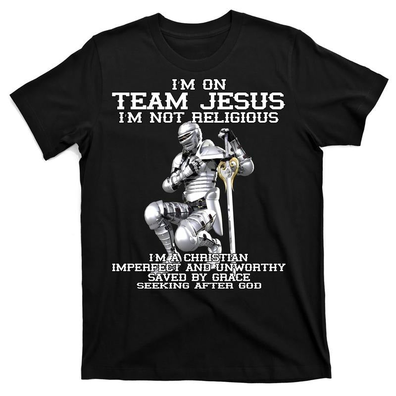 I'm On Team Jesus Christ Christian T-Shirt Menswear Top Hoodie, Sweatshirt | DripVista.com