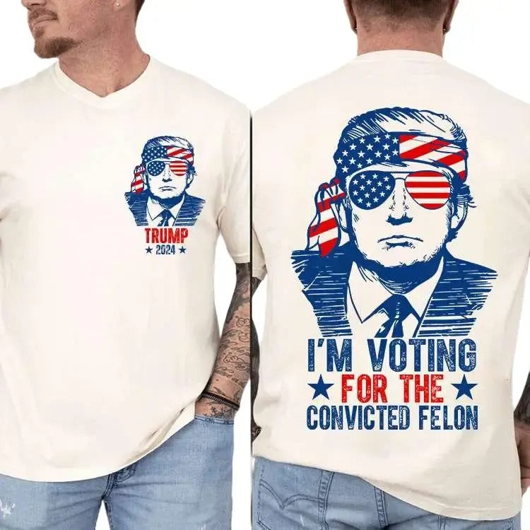 I'm V0ting For The Fell0n Shirt Trrum For Presiident 2024 Hoodie, Sweatshirt | DripVista.com