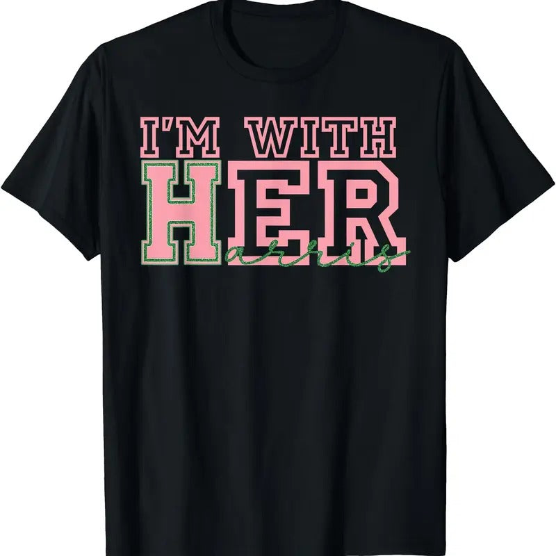 I'm With Her Kamala Vote For 2024 President Kamala-Harris T-Shirt Hoodie, Sweatshirt | DripVista.com