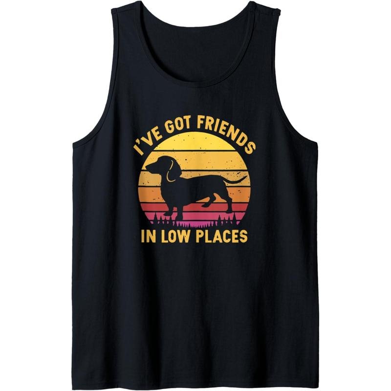 I've got friends in low places funny dachshund apparel Tank Top MADE IN USA T-Shirts, Hoodie, Sweatshirt | DripVista.com
