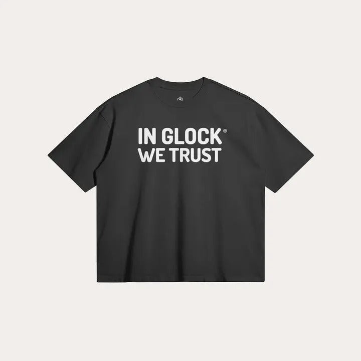 IN GLOCK WE TRUST TEE Vintage T-Shirt Top Menswear 2 Sides Hoodie, Sweatshirt | DripVista.com